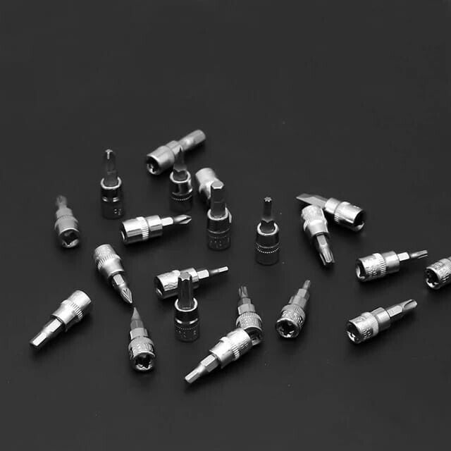 46 Piece 1/4" Drive Socket Wrench Ratchet Driver Set Screwdriver Tool with Case