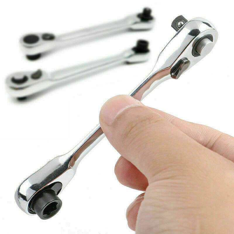 1/4" Mini Double-Ended Quick Socket Ratchet Wrench Rod Screwdriver Bit Tool