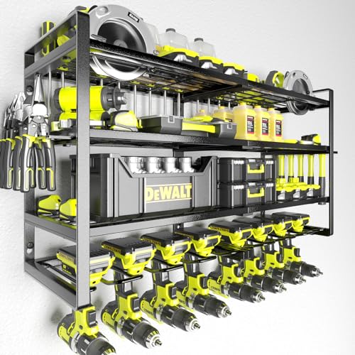 KAFAHOM Wall Mount Power Tool Organizer Rack