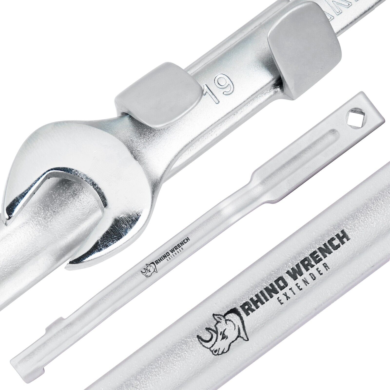 Rhino Wrench Extender Tool Bar - Extra-Long 15 Inch Wrench Extension