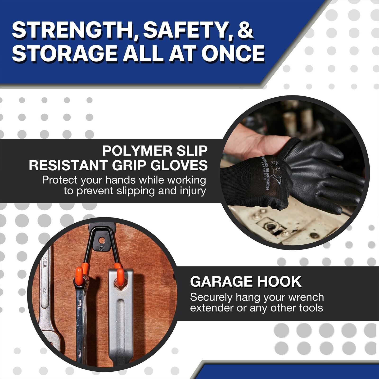 Rhino Wrench Extender Tool Bar - Extra-Long 15 Inch Wrench Extension