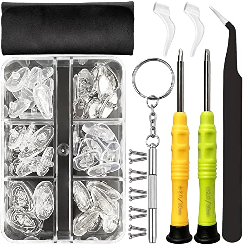GOTOBA 22 Pairs Screw-in Eyeglass Nose Pad Kit