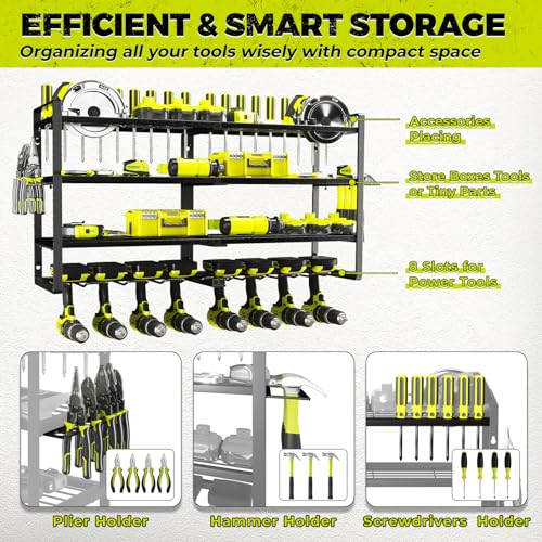 Heavy Duty Power Tool Organizer with Drill Holder