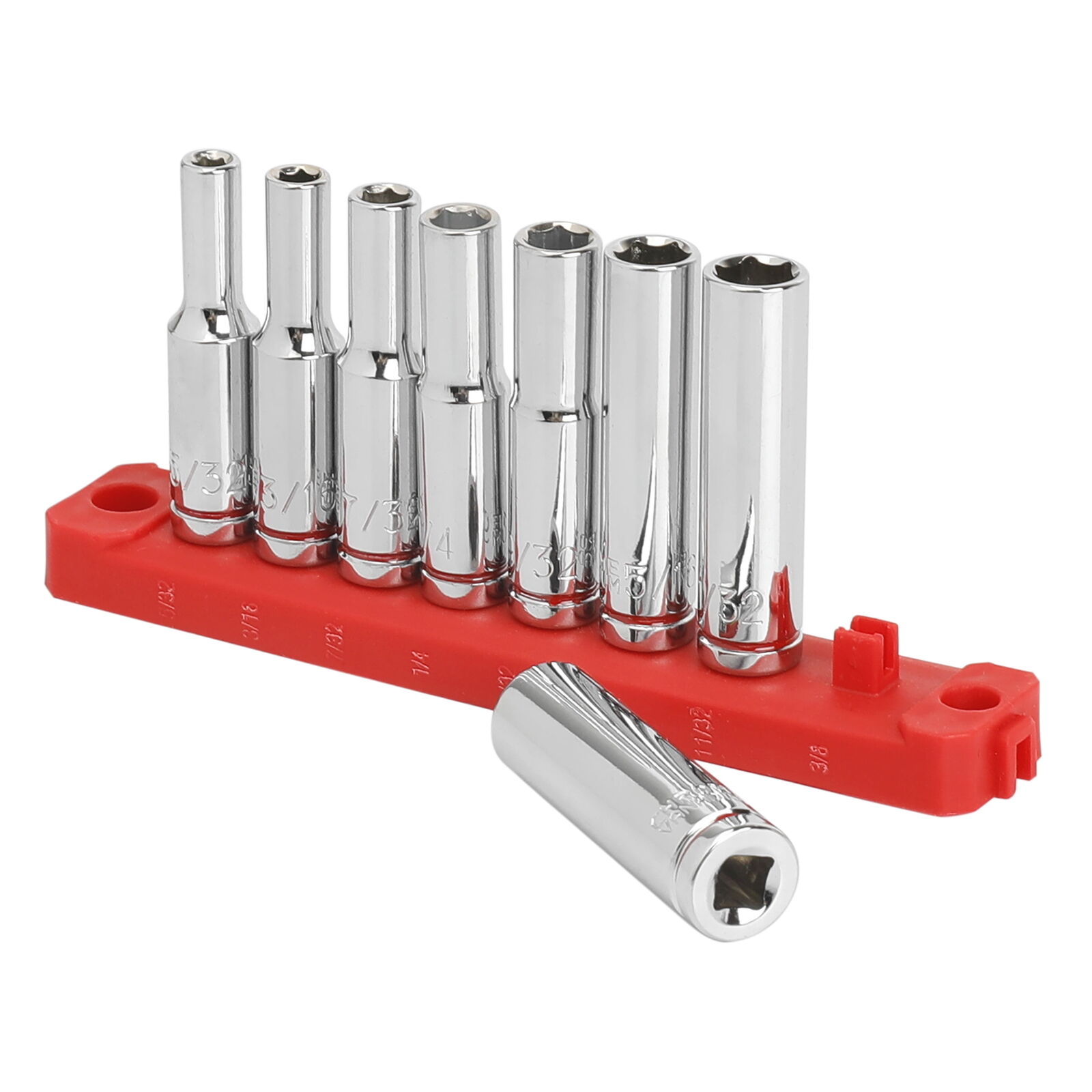 Hyper Tough 19 Piece 1/4 Inch Drive Ratchet and Socket Set, Deep Sockets, 43233