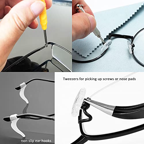 GOTOBA 22 Pairs Screw-in Eyeglass Nose Pad Kit
