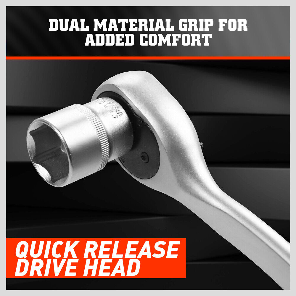 1/4" 3/8" 1/2" Drive Ratchet Socket Wrench Handle 72 Tooth Quick-Release Spanner