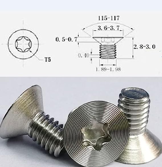 14pcs Anti-Loosening Wallet Screws Set with T5 Screwdriver