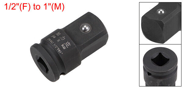 1/2 Inch Drive x 1 Inch Impact Socket Adapter Female to Male Cr-Mo