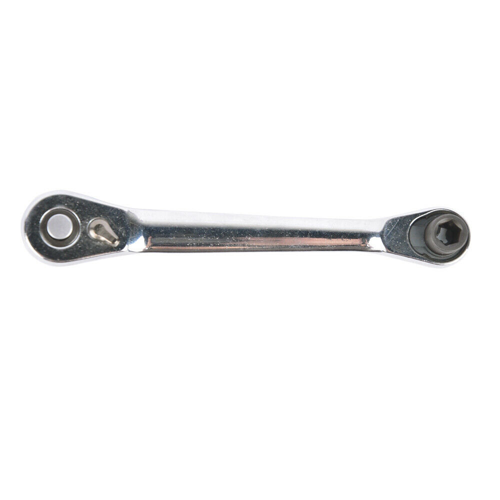 NEW Mini 1/4" Double Ended Ratchet Handle Wrench Rod Socket Screwdriver Bit					