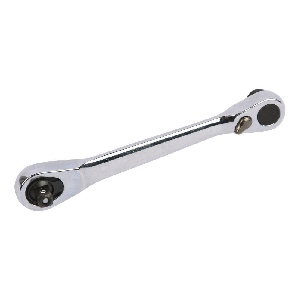 NEW Mini 1/4" Double Ended Ratchet Handle Wrench Rod Socket Screwdriver Bit					