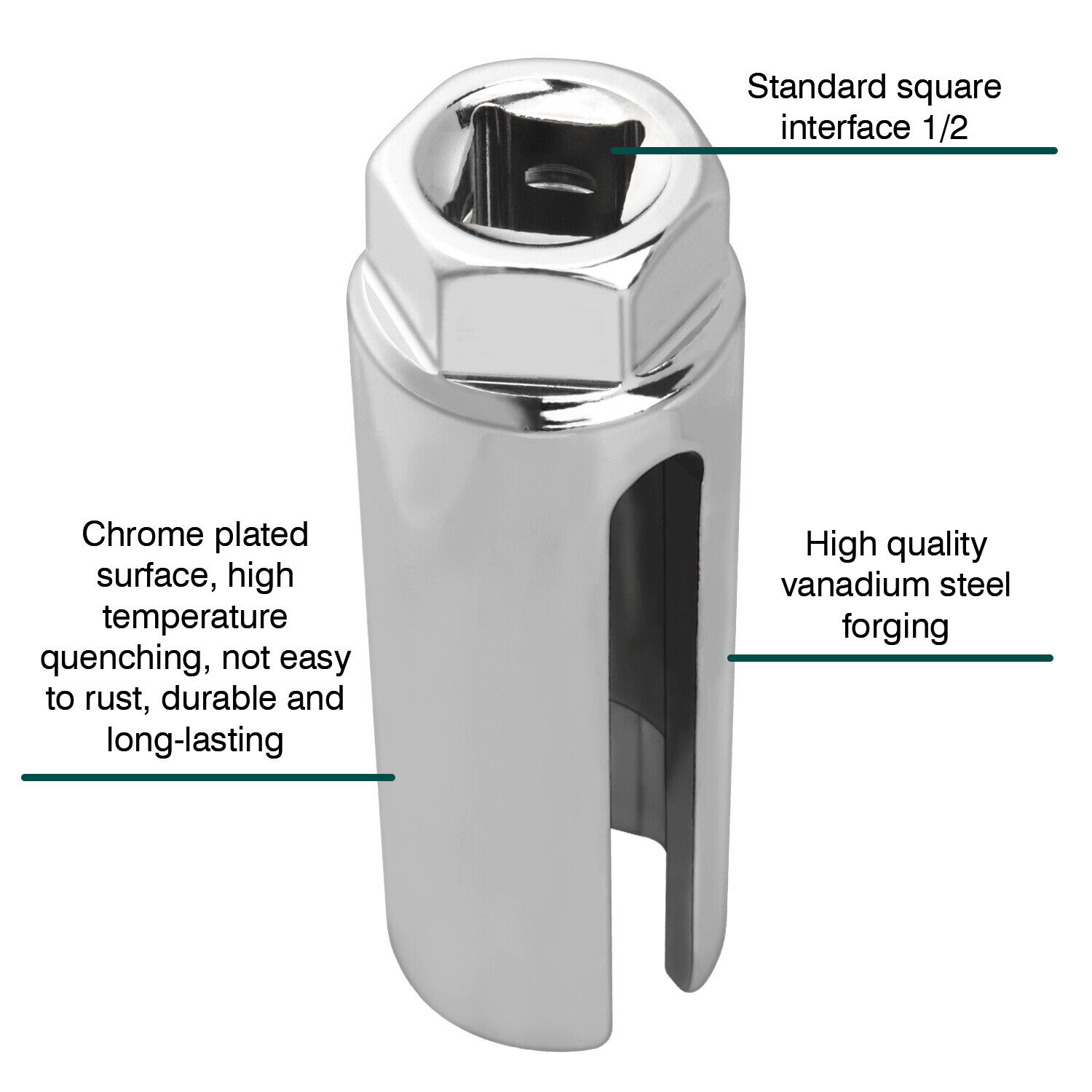  Universal 7/8'' & 22mm Offset Oxygen O2 Sensor Socket Wrench Removal Tool Drive