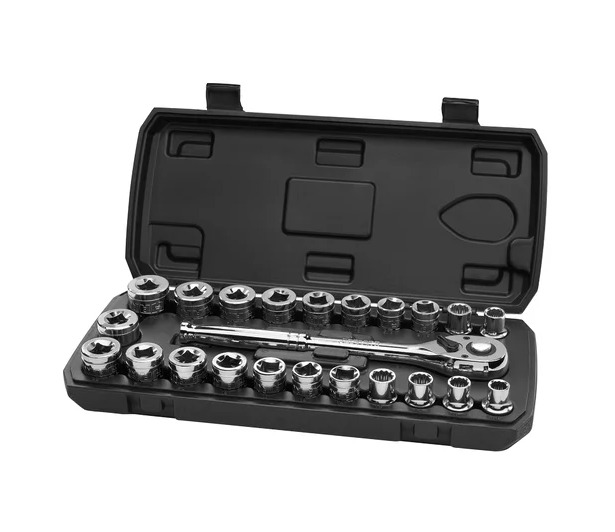 23-Piece 1/2-Inch Drive Mechanics Set with Socket Wrench Ratchet and Sets