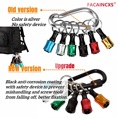 12PCS Bit Holders 1/4 Socket, Hex Shank Screwdriver Bit Holder for Impact Driver Drill Bit Keychain Extension Bar Quick Release Easy Change, Screwdriver Bit Holders for Tools & Home Improvement Gift