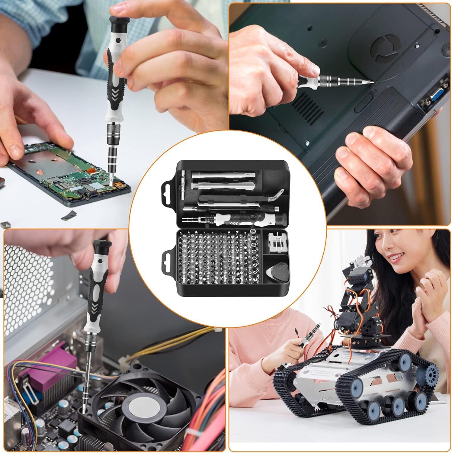 115 in 1 Magnetic Precision Screwdriver Set PC Phone Electronics Repair Tool Kit