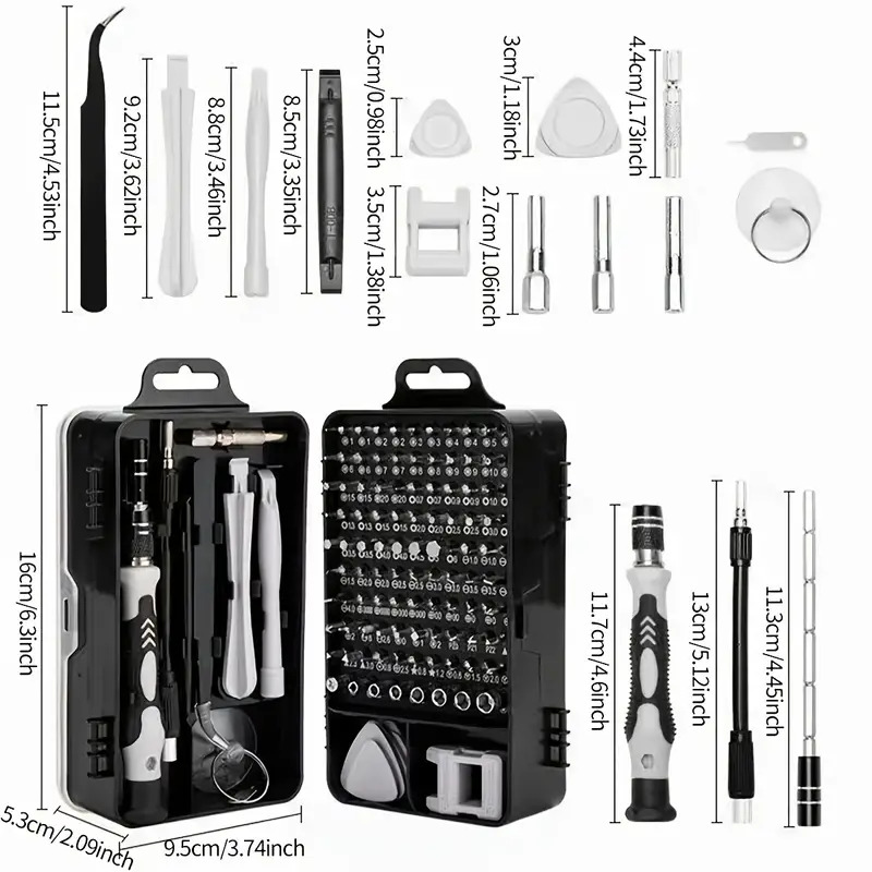 115 in 1 Magnetic Precision Screwdriver Set PC Phone Electronics Repair Tool Kit