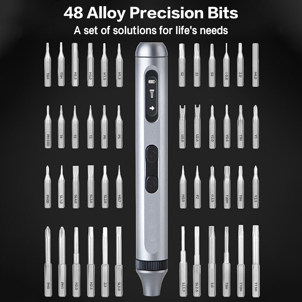 52 IN 1 Mini Precision Electric Screwdriver Set Magnetic Cordless Screwdriver US