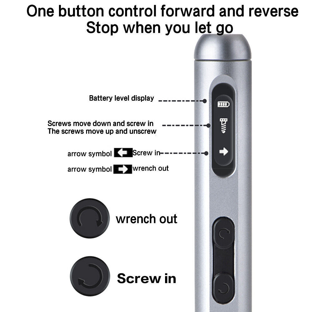 52 IN 1 Mini Precision Electric Screwdriver Set Magnetic Cordless Screwdriver US