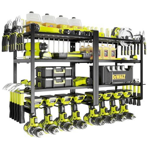 Power Tool Organizer with 8 Drill Holder