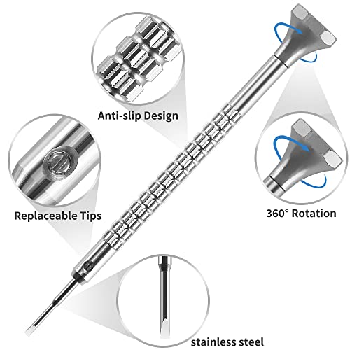 10pc Set of Precision Watch Screwdrivers with 20 Extra Blades