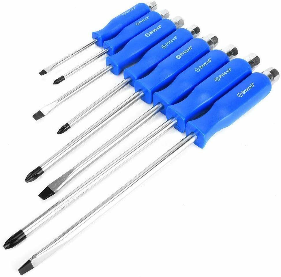 VCT 8pc Piece Hammer Head Screwdriver Commercial Grade Set Magnetic Tip 