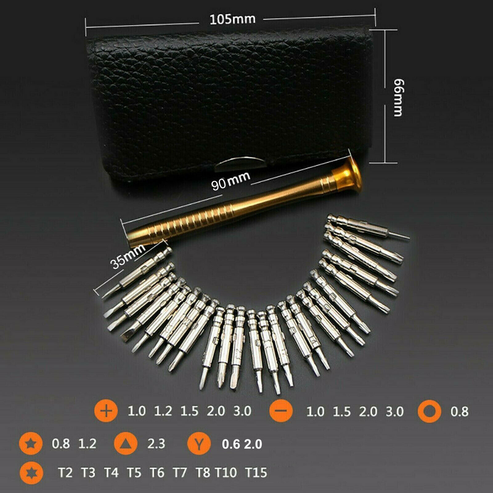 25 Mini Precision Screwdriver Set Bit Multi Repair Tool Small HEX TORX STAR Tool