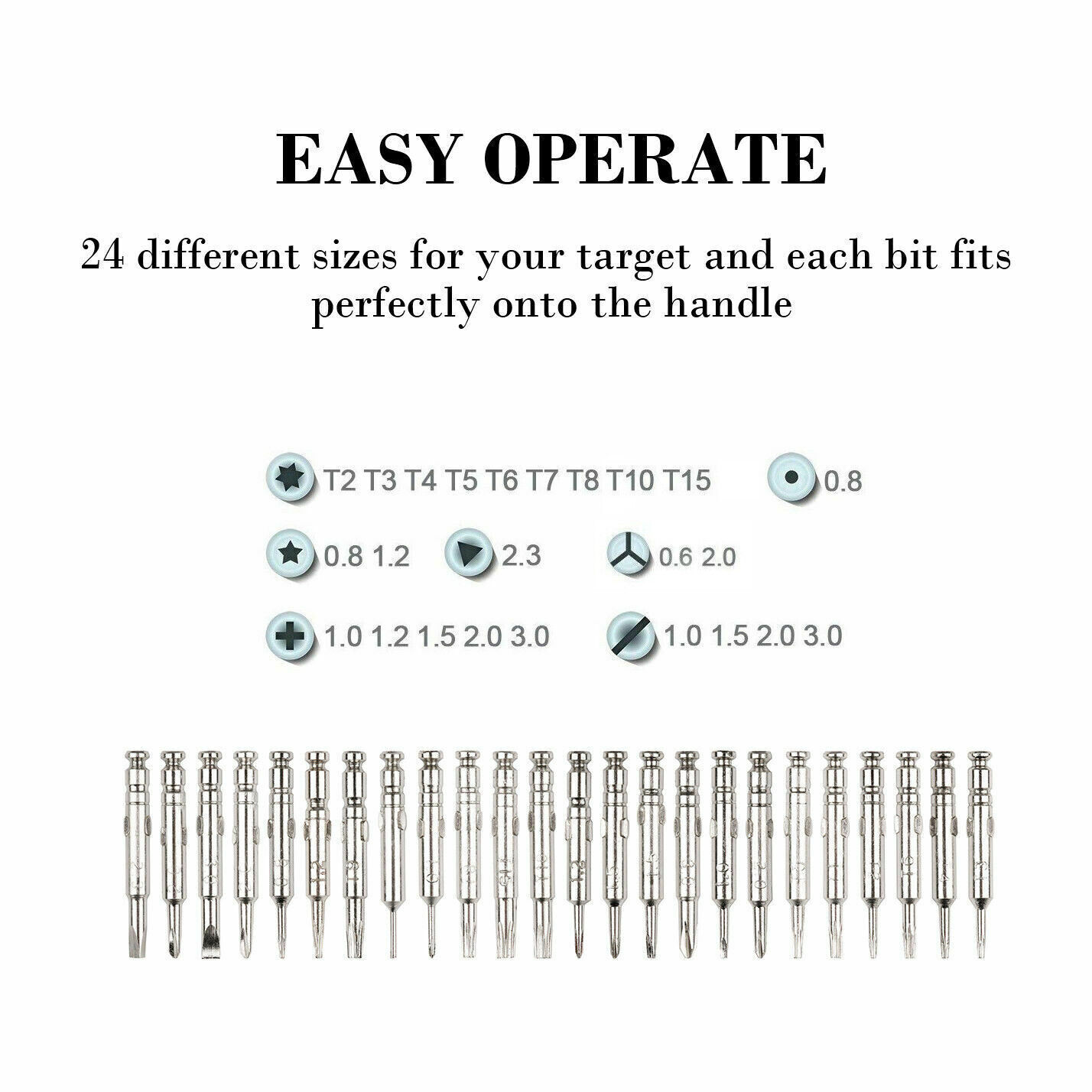 25 Mini Precision Screwdriver Set Bit Multi Repair Tool Small HEX TORX STAR Tool