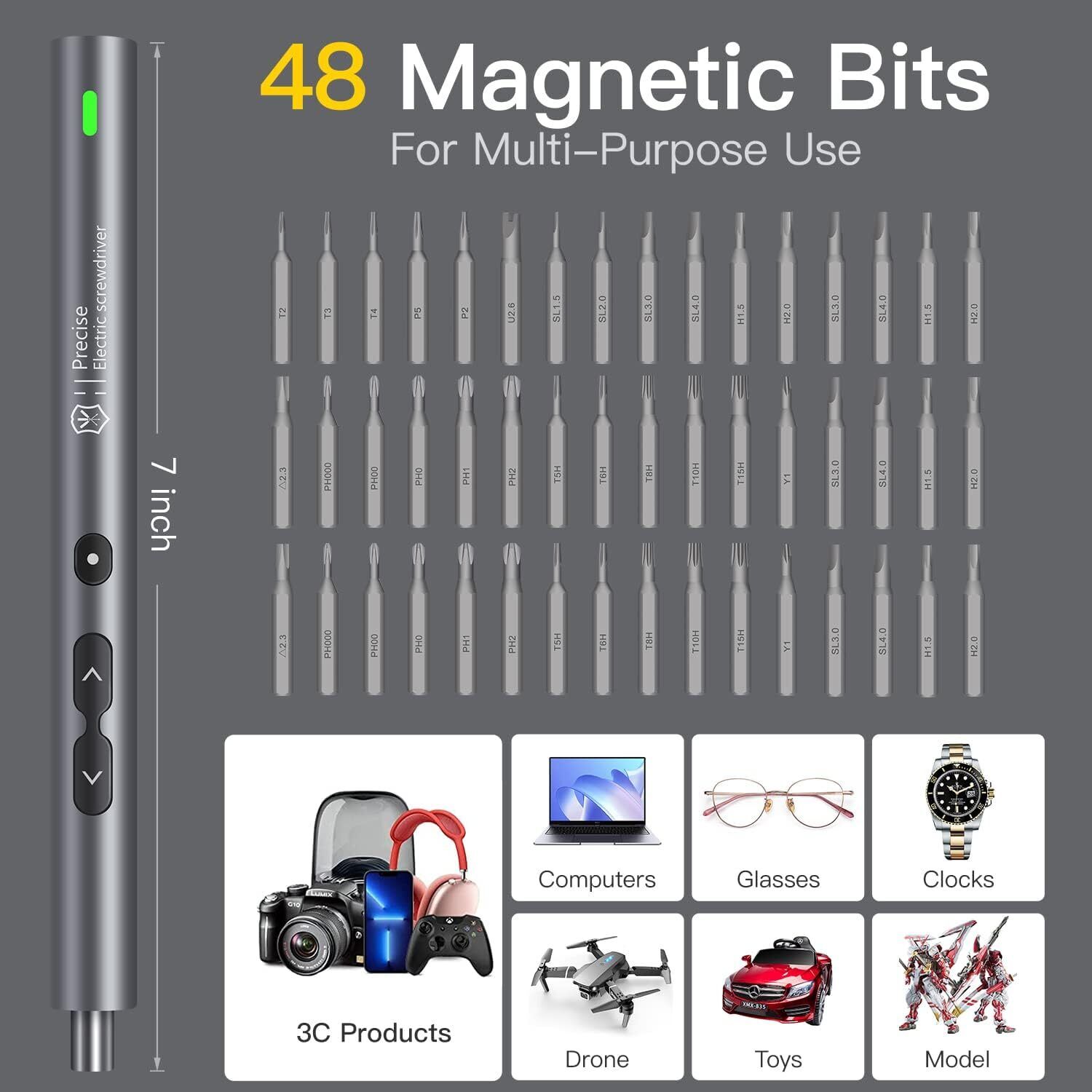 51 in 1 Electric Screwdriver Set Mini Cordless Precision Screwdriver Repair Tool