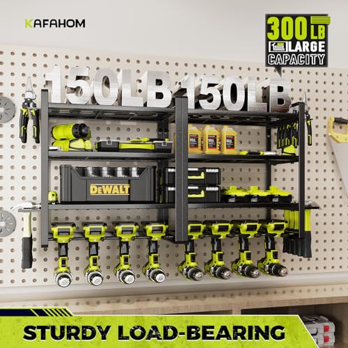 Power Tool Organizer with 8 Drill Holder