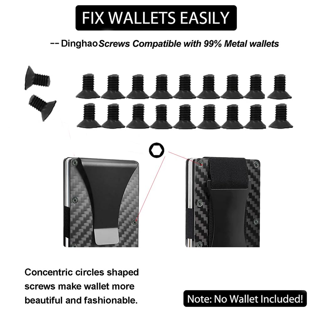 RFID Slim Wallet with 20 Screws, 1 Screwdriver