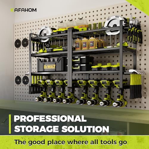 Power Tool Organizer with 8 Drill Holder