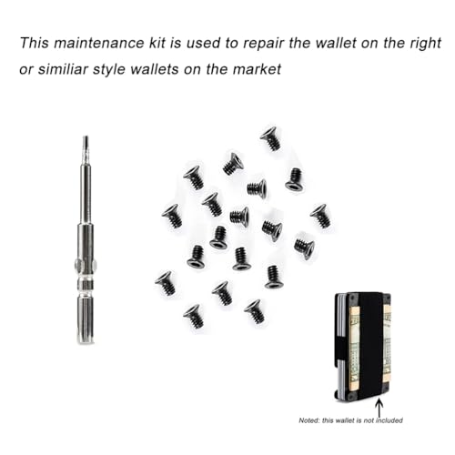 RFID Slim Wallet with 20 Screws, 1 Screwdriver