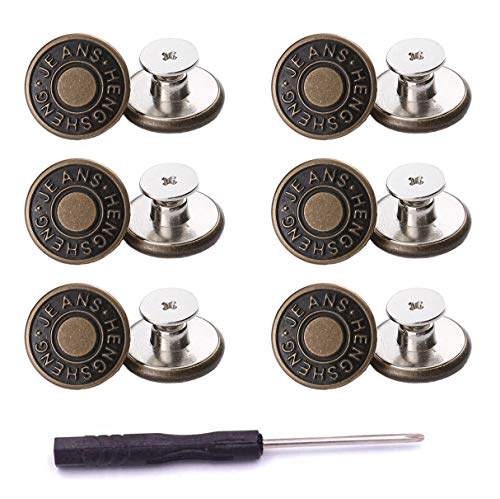 12 Pcs Metal Jeans Buttons Sewing Repair Kit