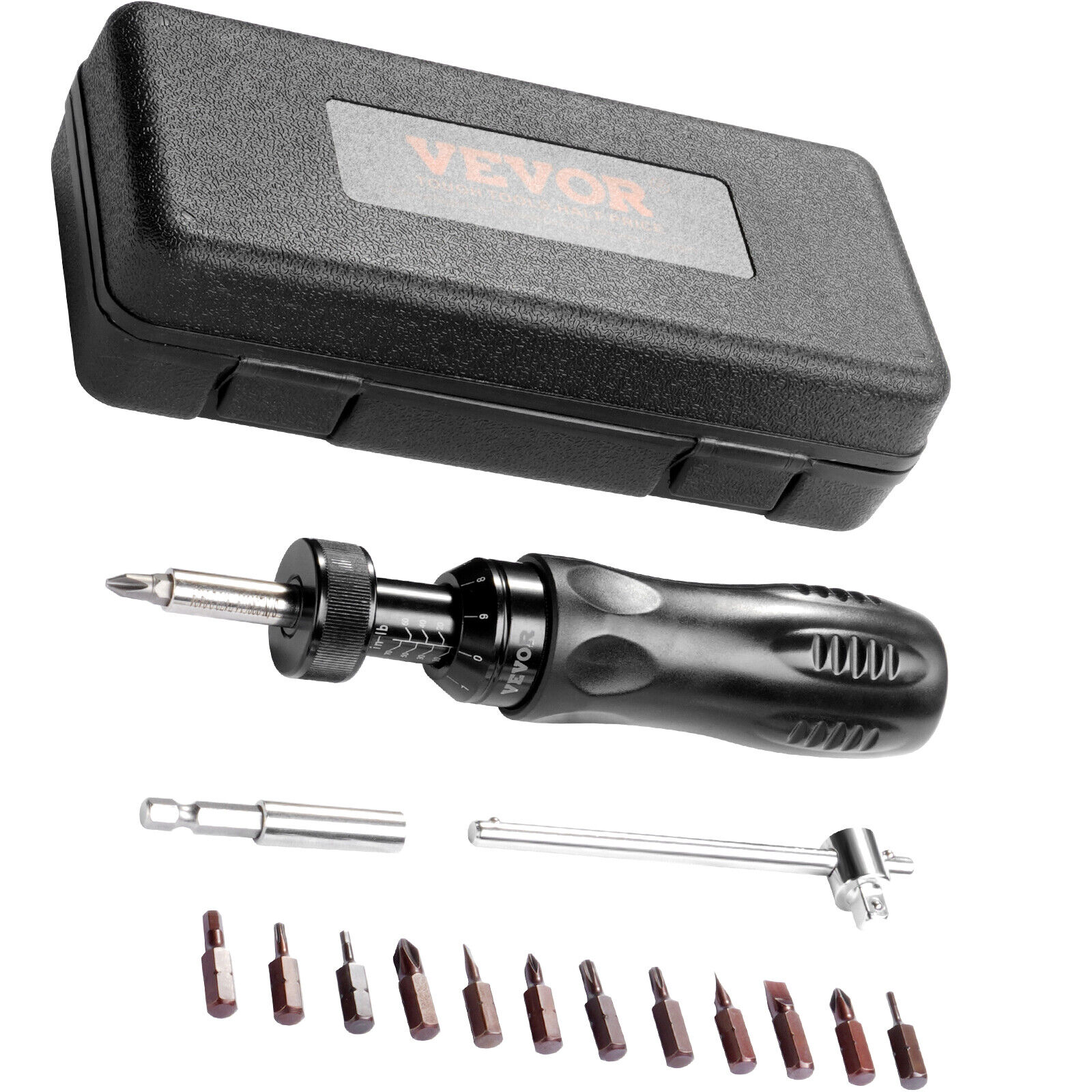 VEVOR Adjustable Torque Screwdriver 1/4" Range 10-70 in/lb w/ 1 in-lb Increment