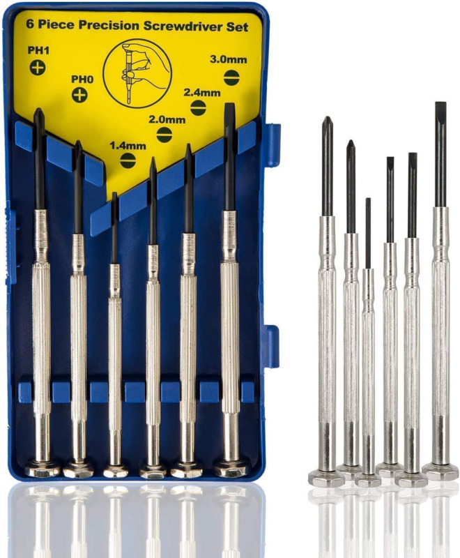 US 6 Pcs Mini Screwdriver Set Eyeglass Precision Repair Tool Kit with 6 Size