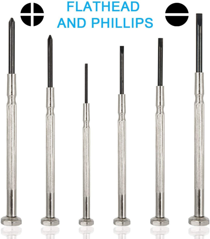 US 6 Pcs Mini Screwdriver Set Eyeglass Precision Repair Tool Kit with 6 Size