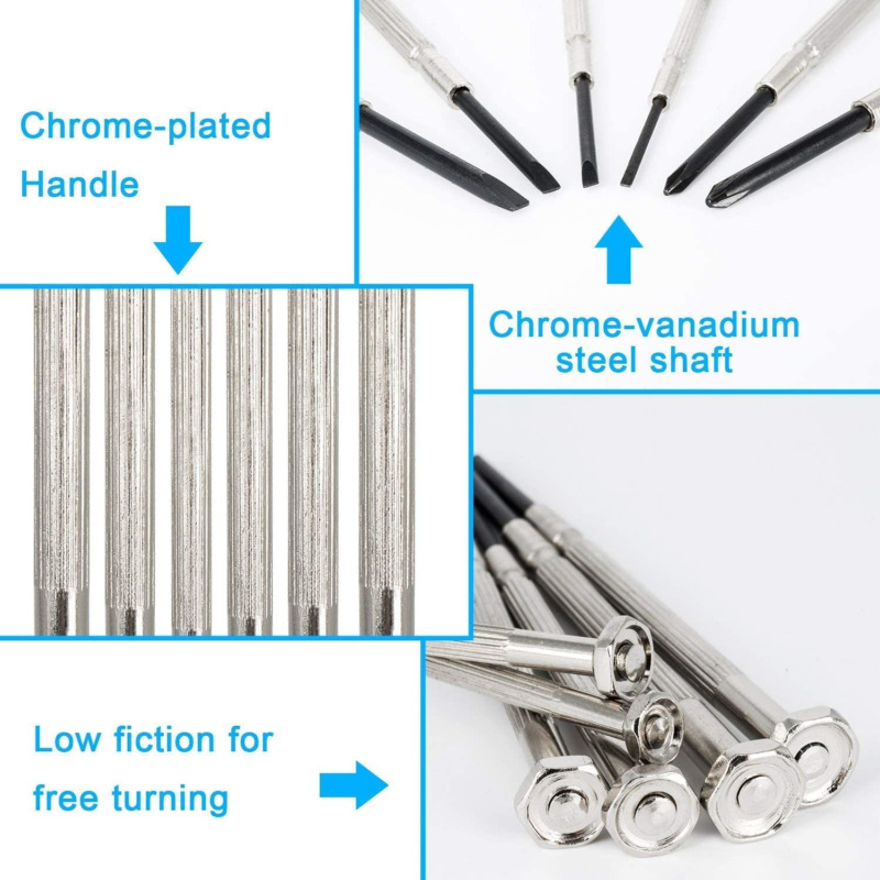 US 6 Pcs Mini Screwdriver Set Eyeglass Precision Repair Tool Kit with 6 Size