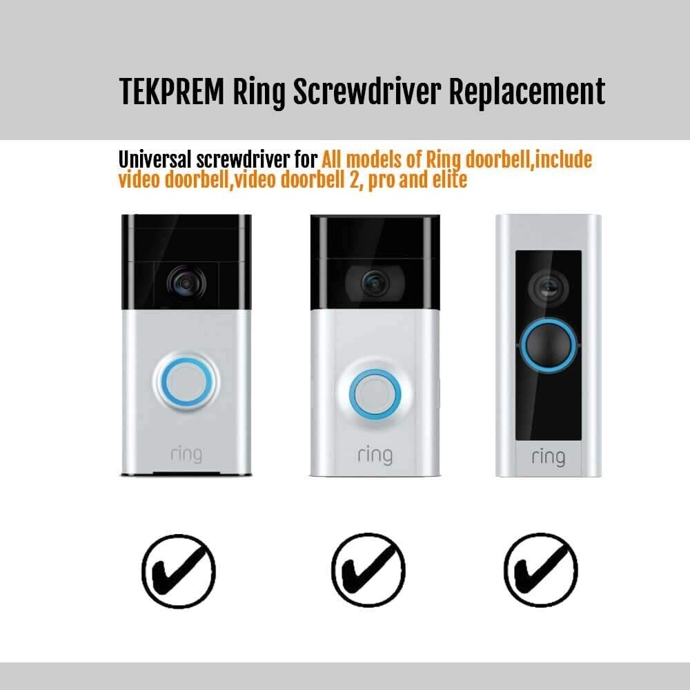 NEW Ring Screwdriver TEKPREM Screwdriver for Ring Doorbell Battery Changing