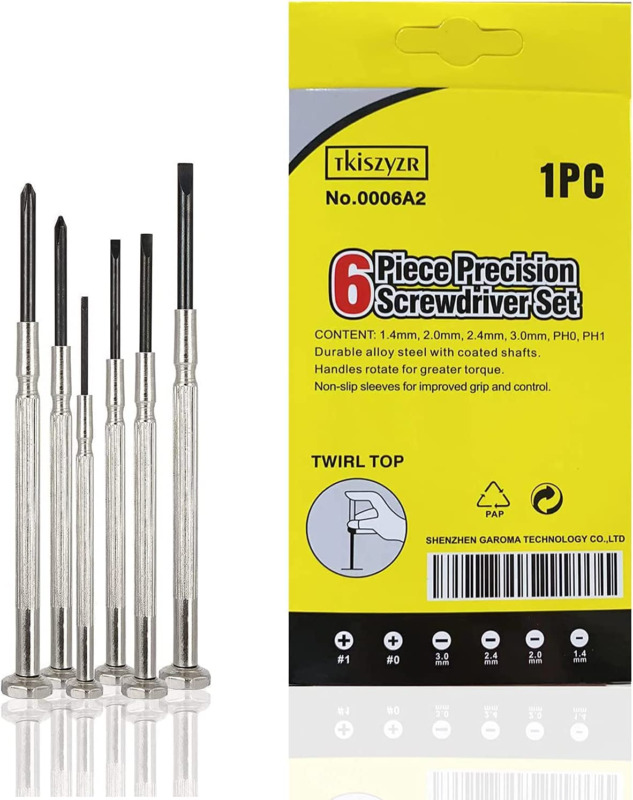 US 6 Pcs Mini Screwdriver Set Eyeglass Precision Repair Tool Kit with 6 Size