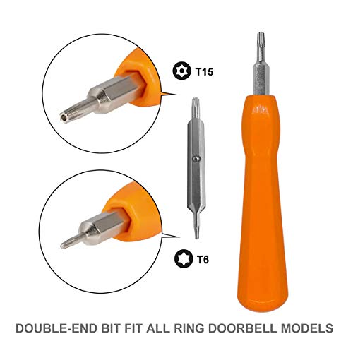 Ring Doorbell Screwdriver Set: T6 T15 for Battery Replacement