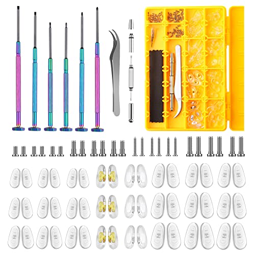 24 Pairs of Screw-In Eyeglass Nose Pads Kit