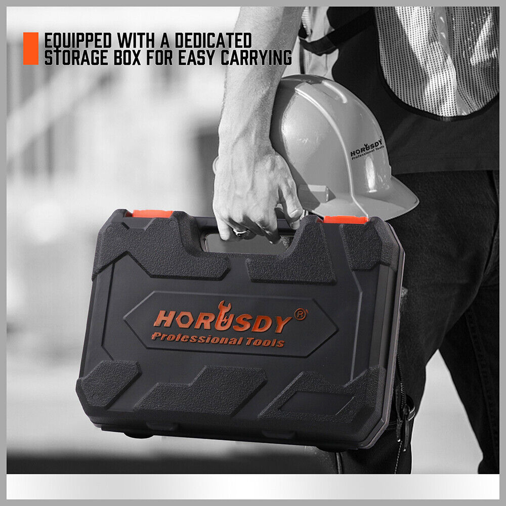 HORUSDY 11Pc Magnetic Screwdriver Set & Case 5 Phillips 5 Flat Tips Demagnetizer