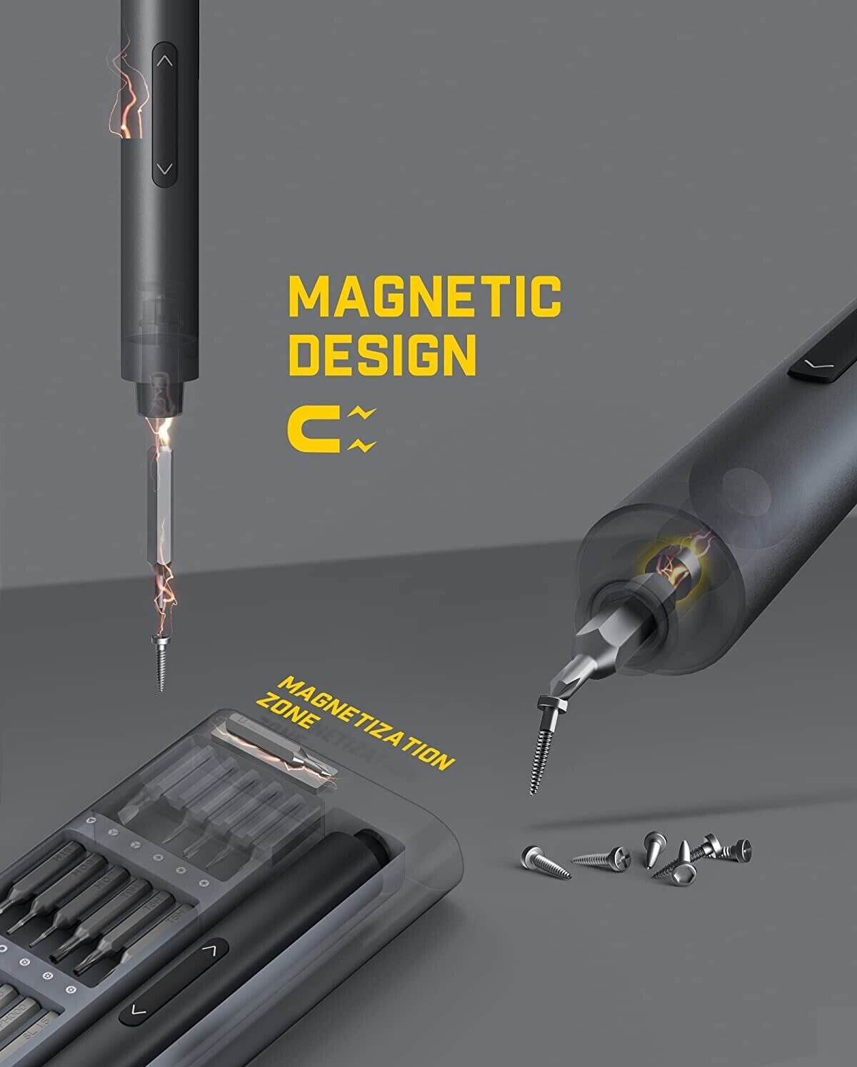 Fanttik NEX E1 Pro Mini Electric Precision Screwdriver Set w/ 24 Magnetic Bits