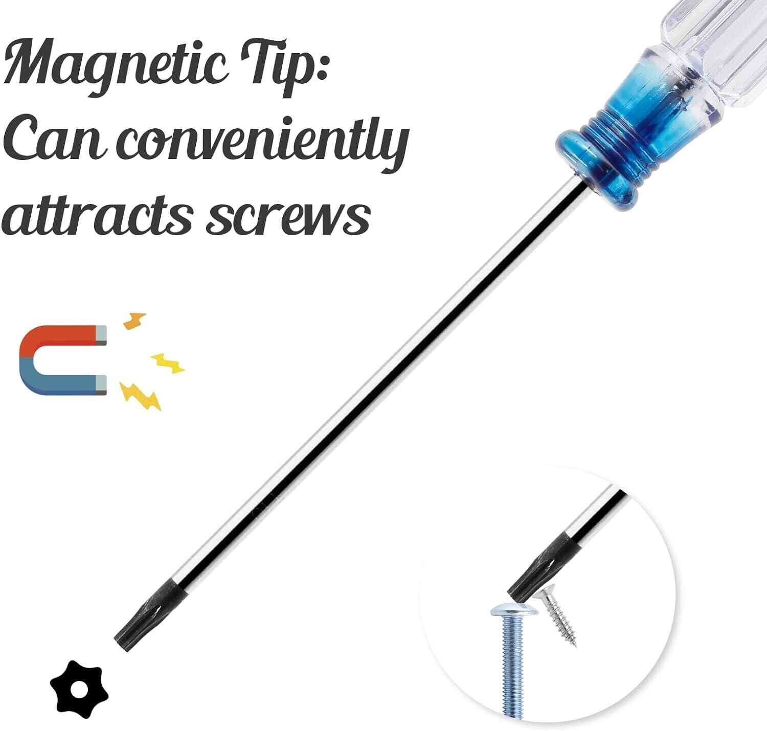 MAGNETIC TORX SCREWDRIVER SET T5 T6 T8 T10 STAR SCREWDRIVERS SCREWS DRIVER 4 PCS