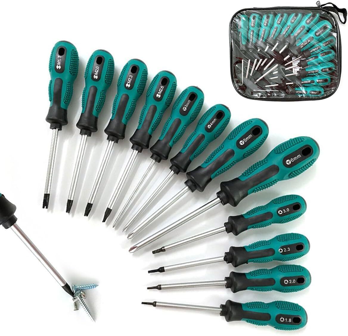 12pc Anisotropic Screwdriver Set Magnetic U-shaped And Y-shaped Triangle Home