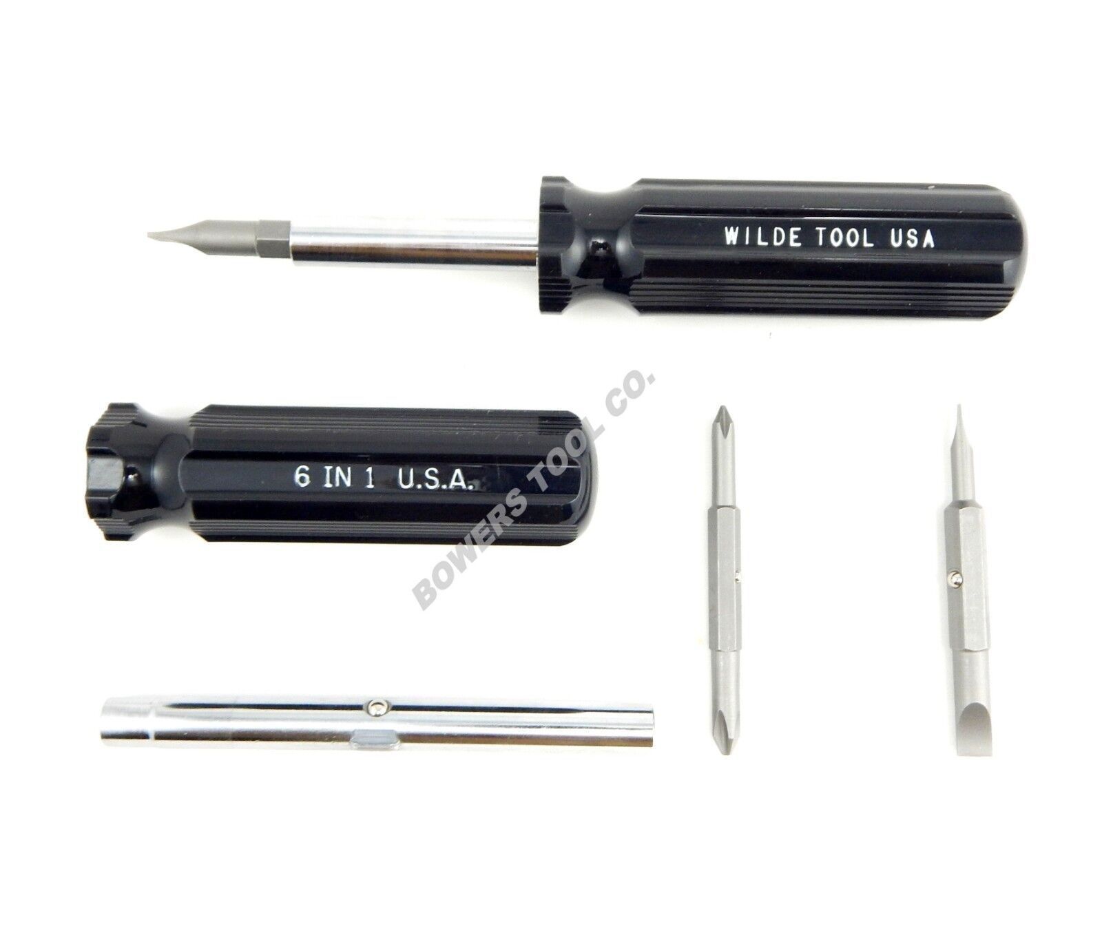 Wilde 6 in 1 Screwdriver Phillips Flat Slotted Multi Bit 6-1 USA MADE SW6