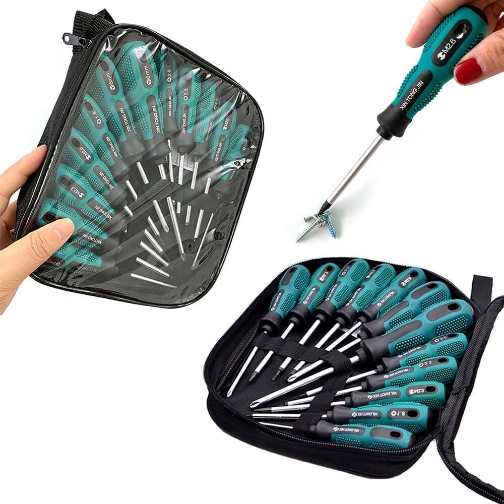12pc Anisotropic Screwdriver Set Magnetic U-shaped And Y-shaped Triangle Home