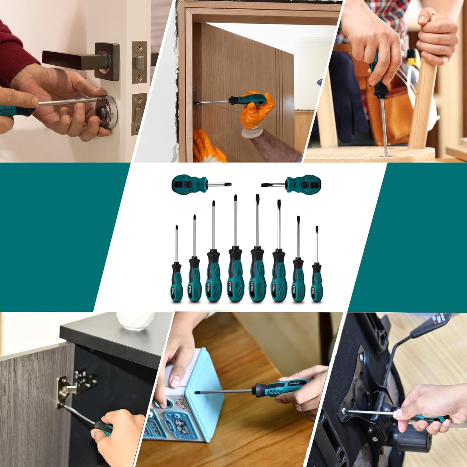 12pc Anisotropic Screwdriver Set Magnetic U-shaped And Y-shaped Triangle Home