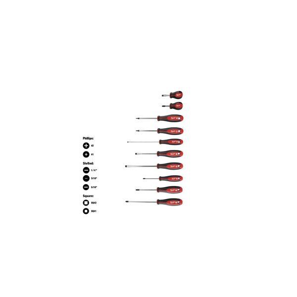 Milwaukee Tool 48-22-2710 Screwdriver Set (10-Piece)