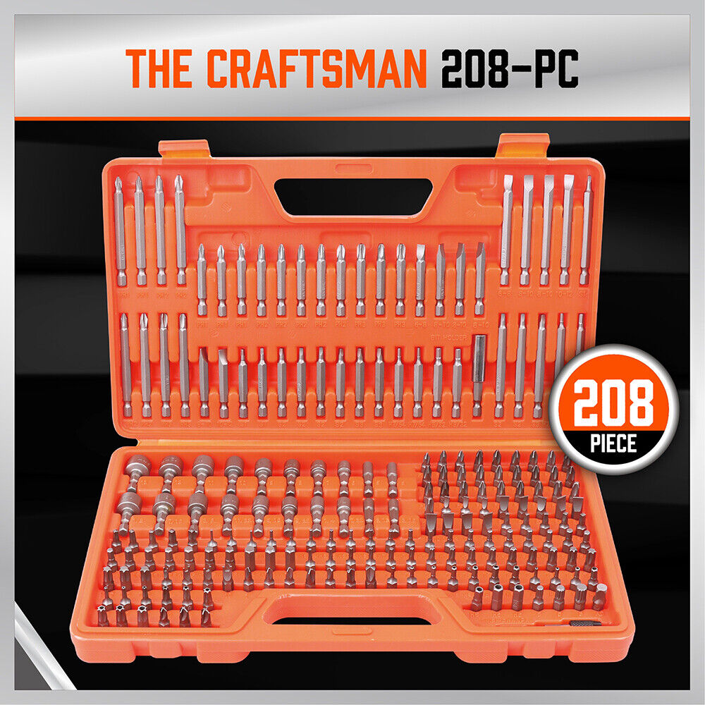 HORUSDY 208 Pcs Screwdriver Bit Set Security Bit Chrome Vanadium Steel With Box