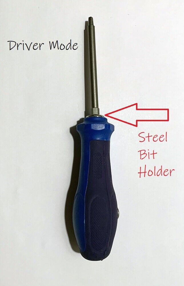 Heavy Duty Super Grip Hybrid Hand Tool T-Handle/Screwdriver 1/4" Hex Bit Holder